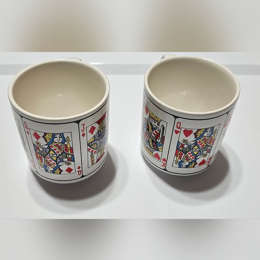 Playing Card Design Mugs - Set of 2
